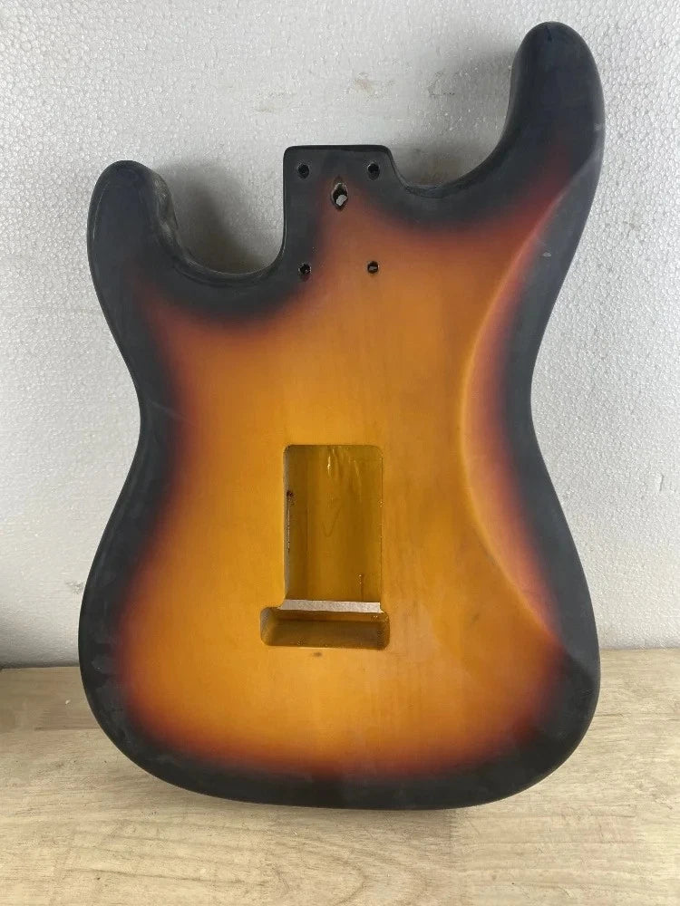 Sunburst Finish Guitar Poplar Wood Body Fit Strat ST DIY Project