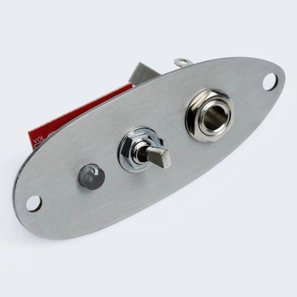 Guitar Active Preamp Oval Plate Clean Boost Buffered Bypass Pre-wired Fit ST