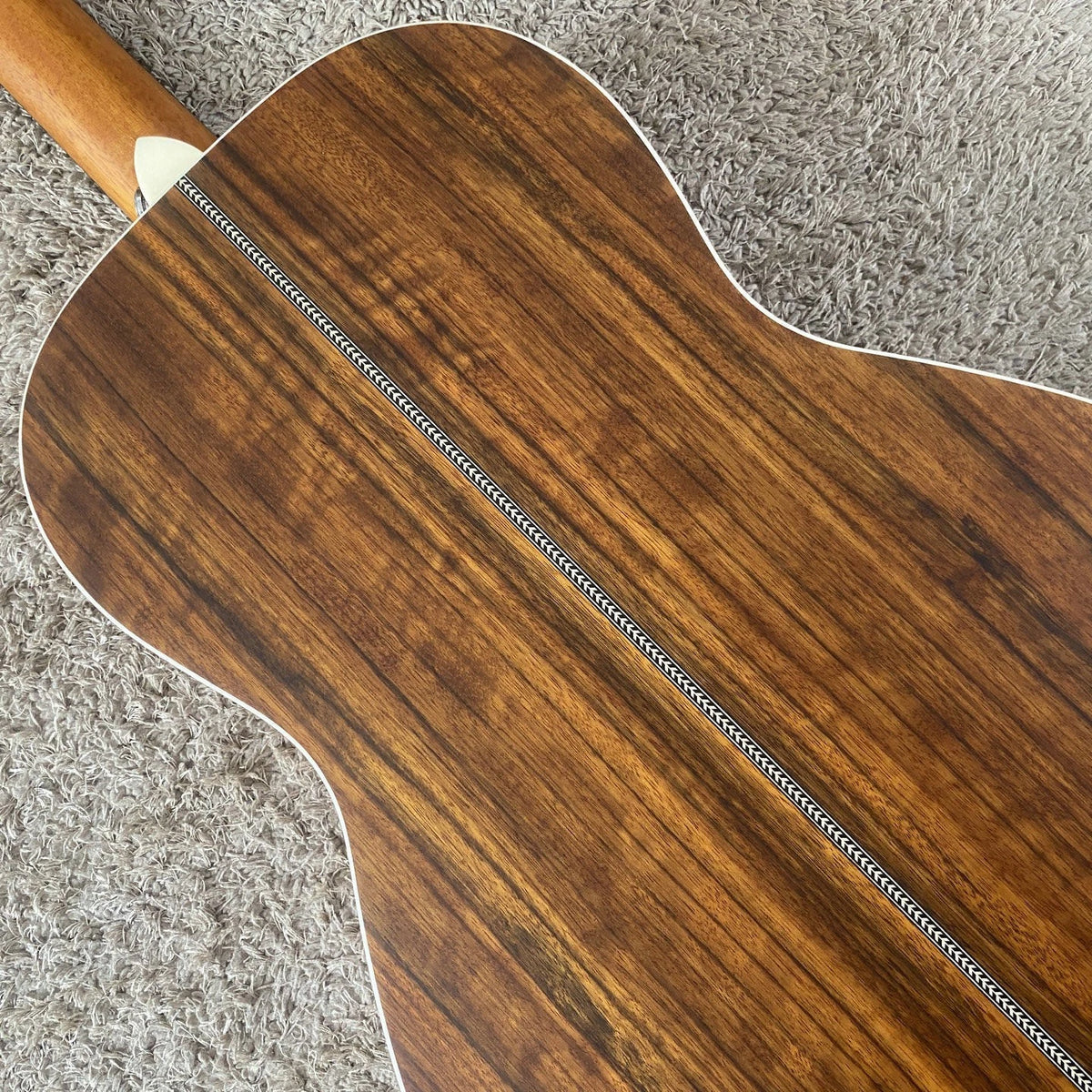 38-Inch Parlor Acoustic Guitar, Red Pine Top, Santos Rosewood Body