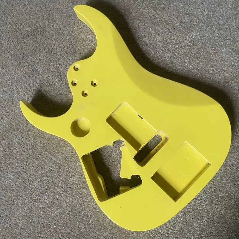 Yellow HSH Guitar Body, Solid Basswood