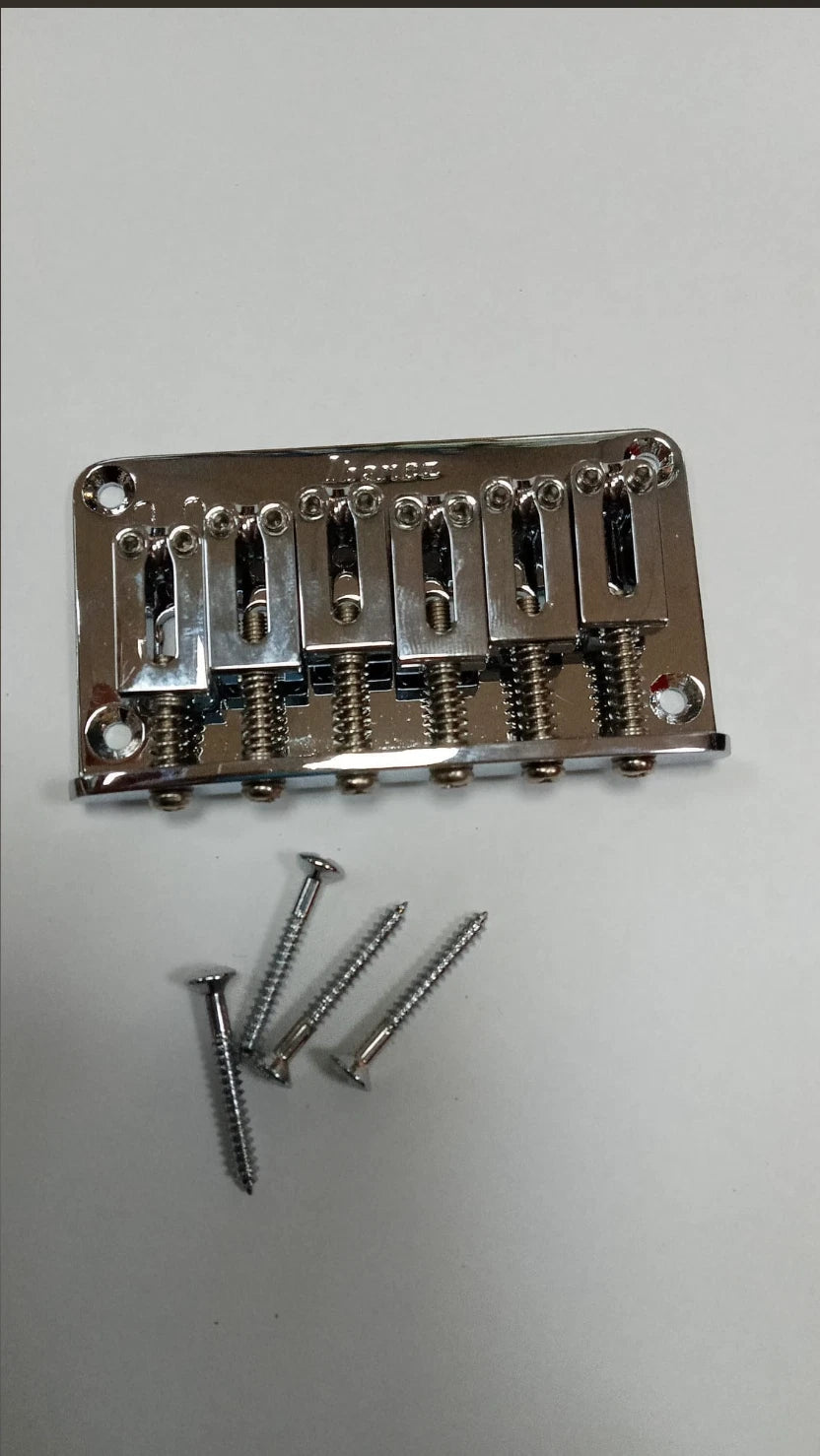 Chrome Ibanez Fixed Hard-Tail Bridge Fit Ibanez RG,Gio,RGA,Pre<wbr/>stige,SA Series