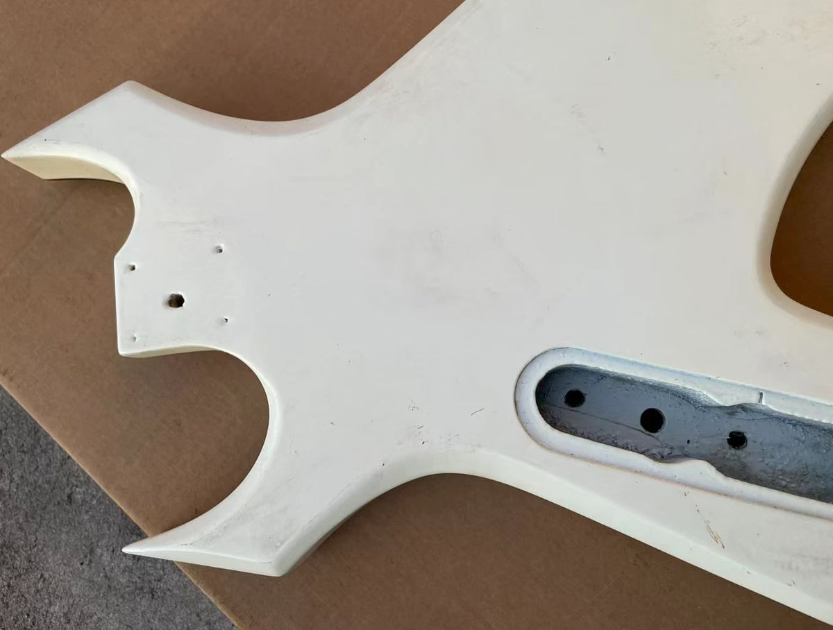 White Guitar HH DIY Project Basswood Body Fit Warlock