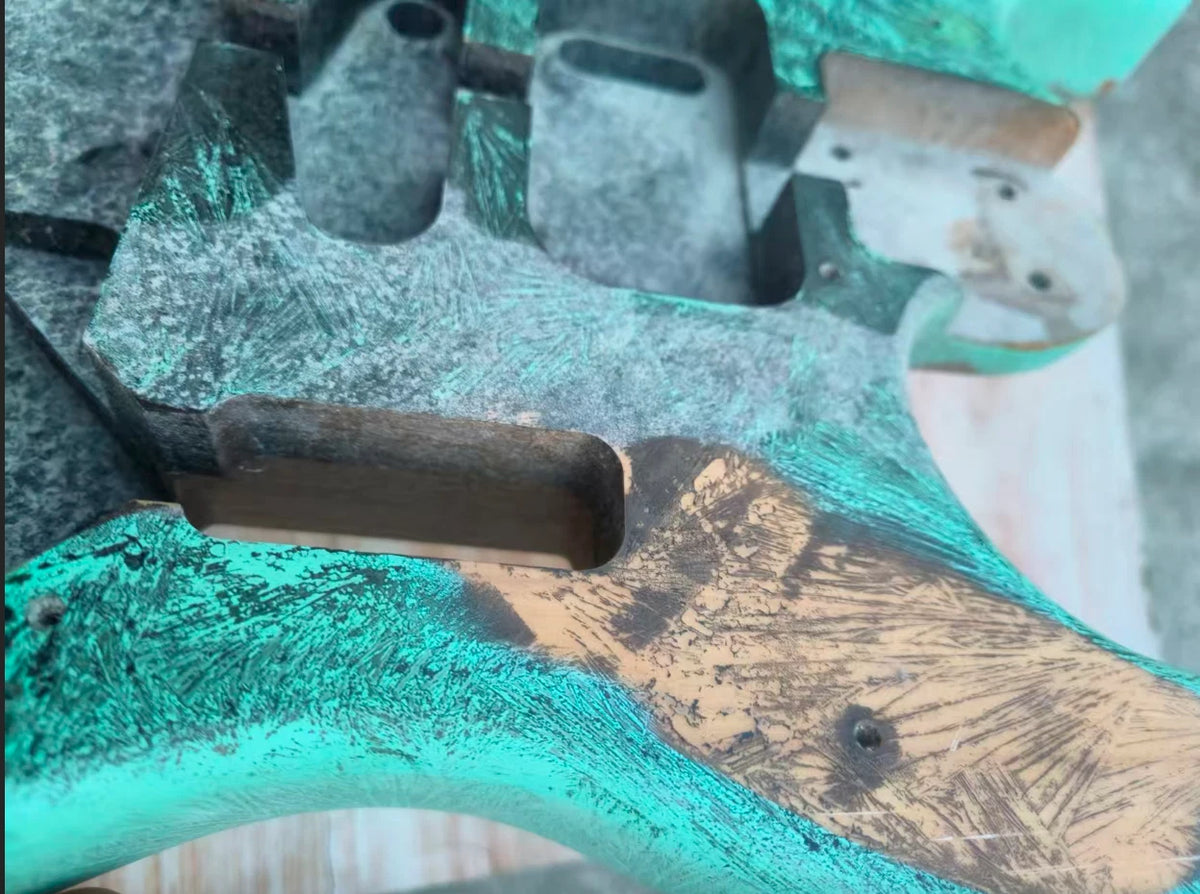Custom Green Finish Guitar Solid Body DIY Project Fit ST
