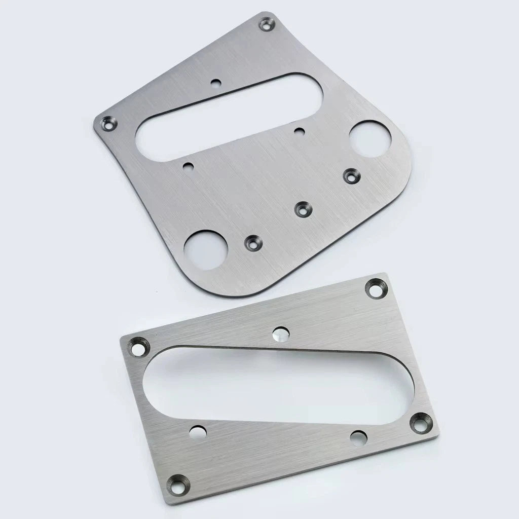 Brushed Stainless Steel Guitar Bridge Base Plate Pickup Frame Fit Tele