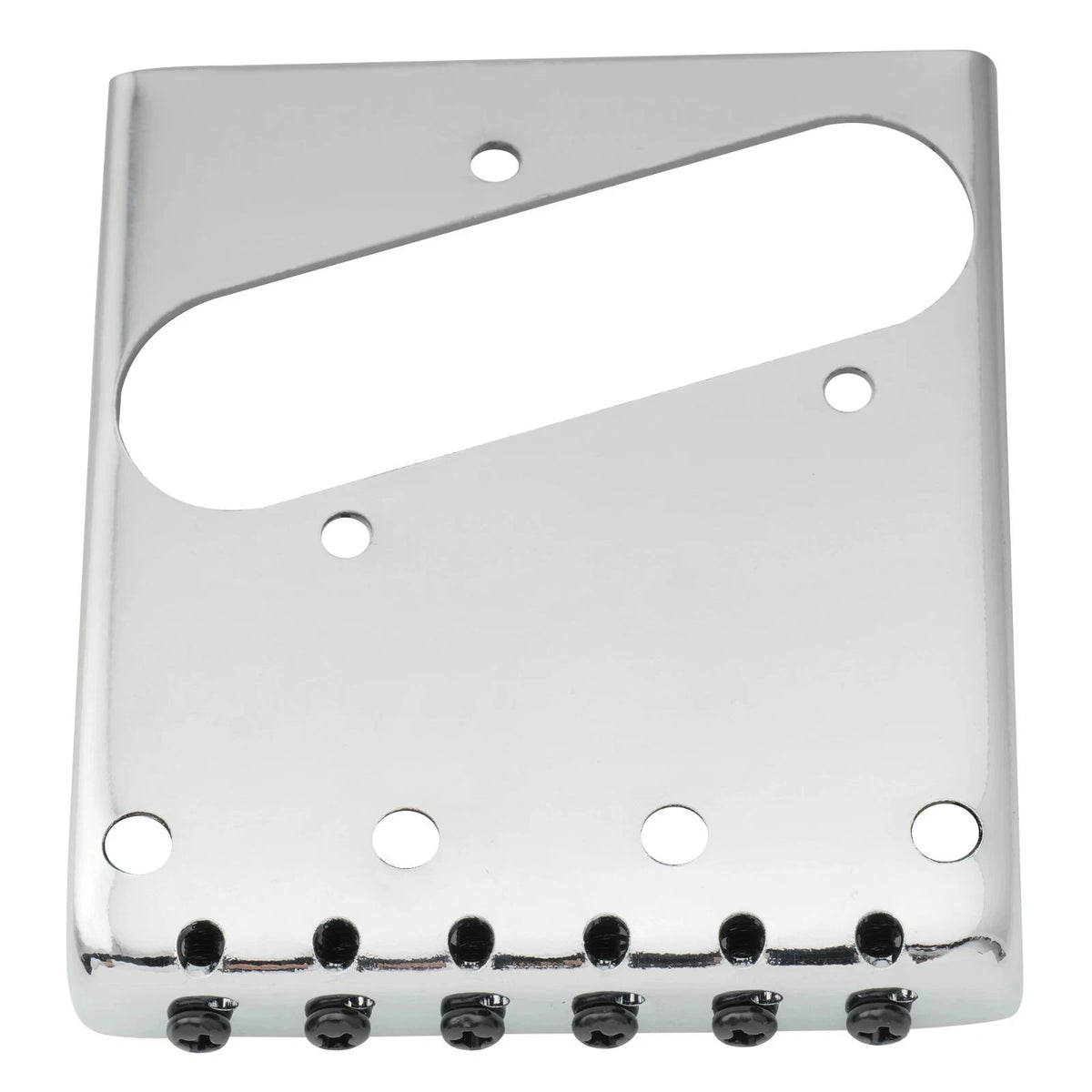 Chrome Wilkinson Guitar 6 Brass Saddles Ashtray Fixed Bridge Fit Telecaster Tele