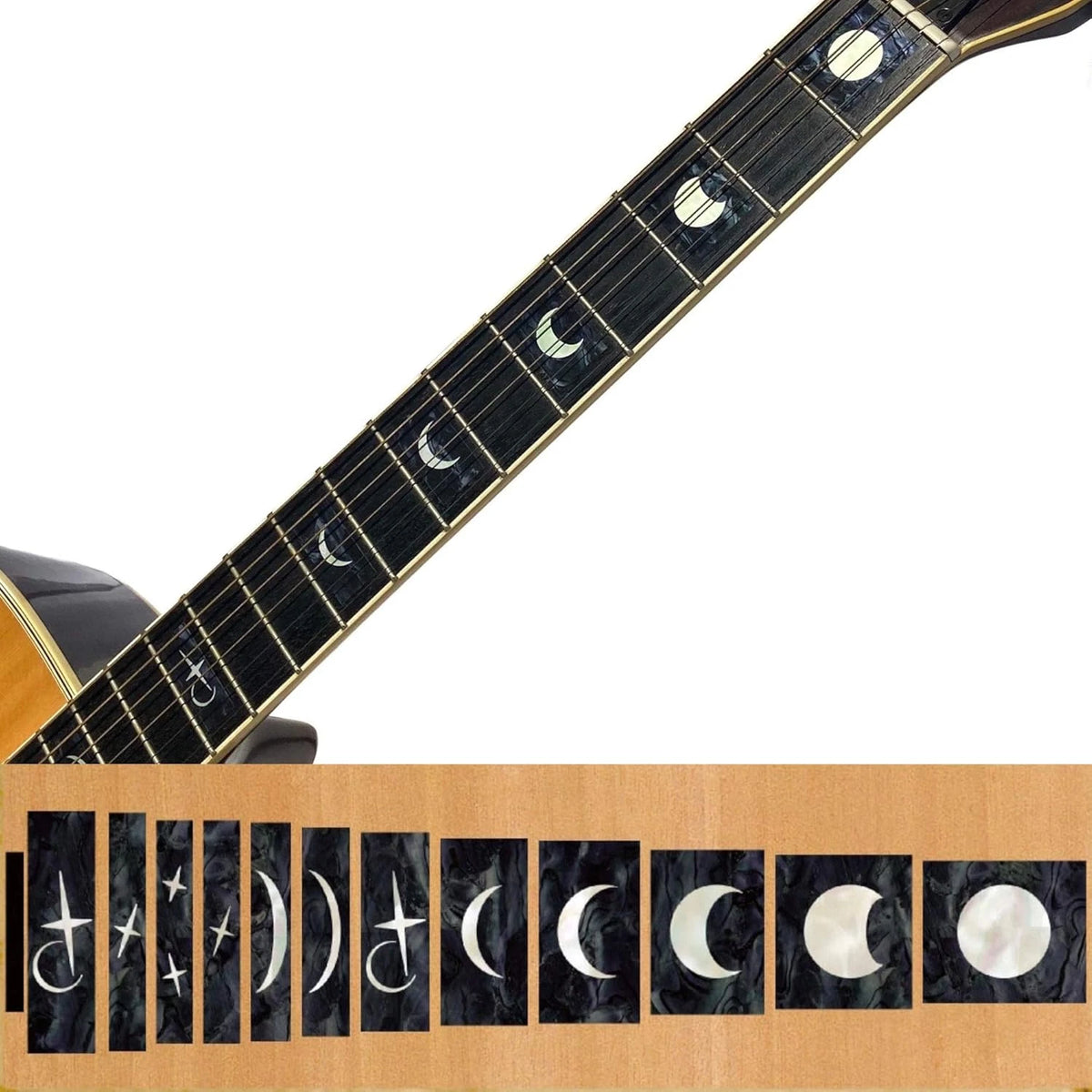 Moon Phase Guitar Inlay Sticker Fingerboard Markers