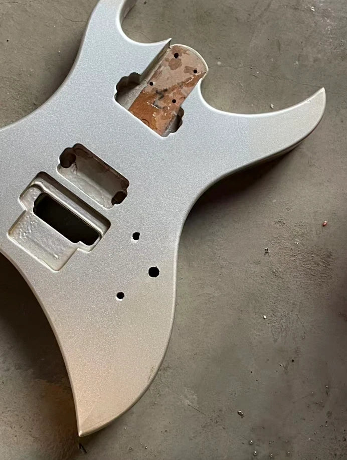 Metallic Grey HH Guitar DIY Body Fit Aria Urchin Vintage Project