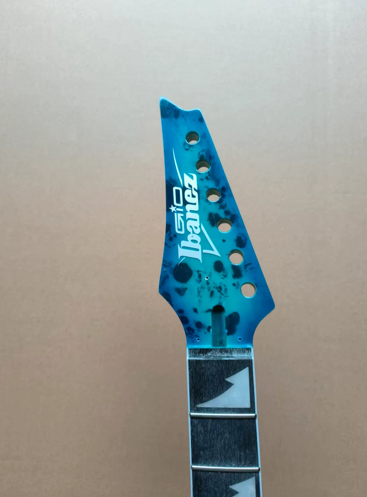 Ibanez Blue Guitar Maple Wood Neck, Rosewood FIngerboard, Reversed Headstock