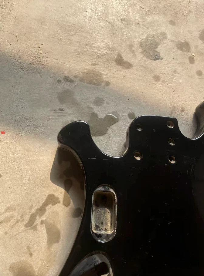 DIY Project Custom Bass Guitar Body Black