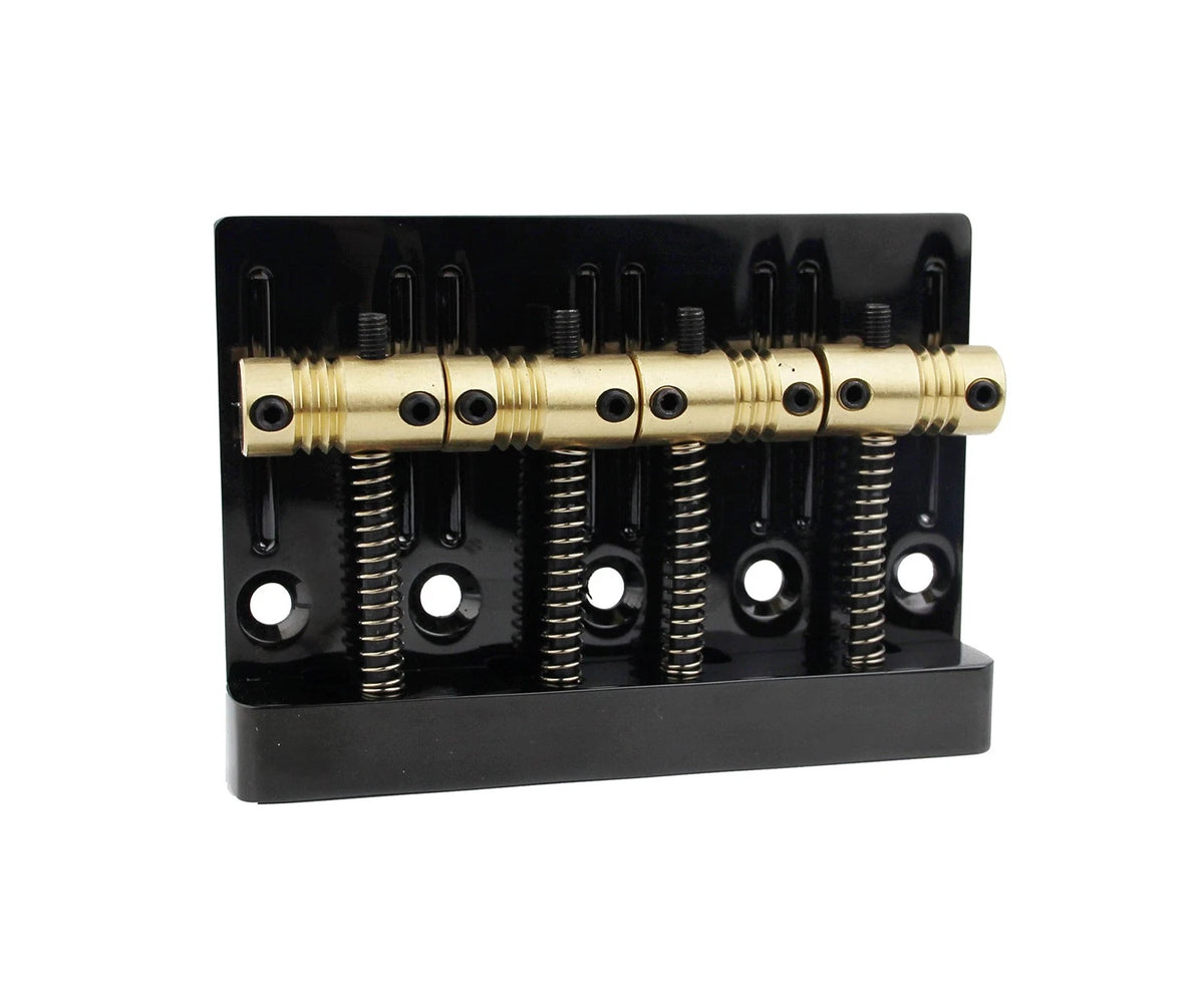 4 String Bass Bridge Brass Saddles in Black Finish Fit Precision/Jazz Bass