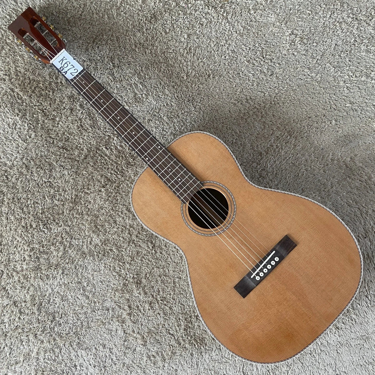 38-Inch Parlor Acoustic Guitar, Red Pine Top, Santos Rosewood Body