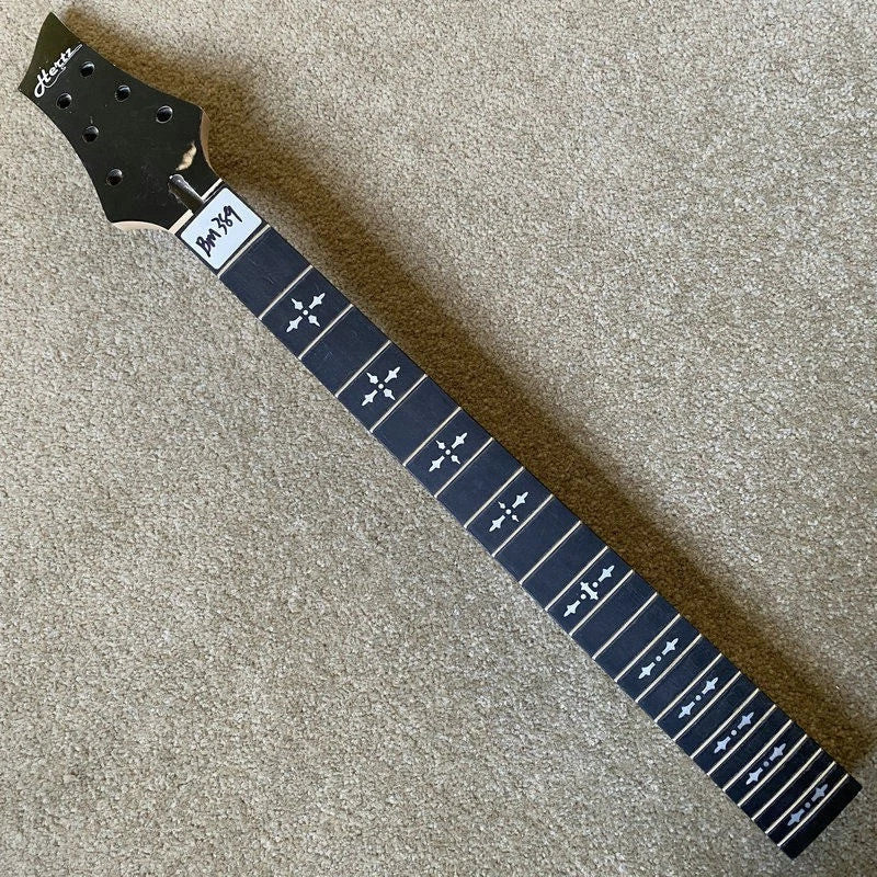 Black Maple Wood Guitar Neck, Rosewood Fretboard 24 Frets