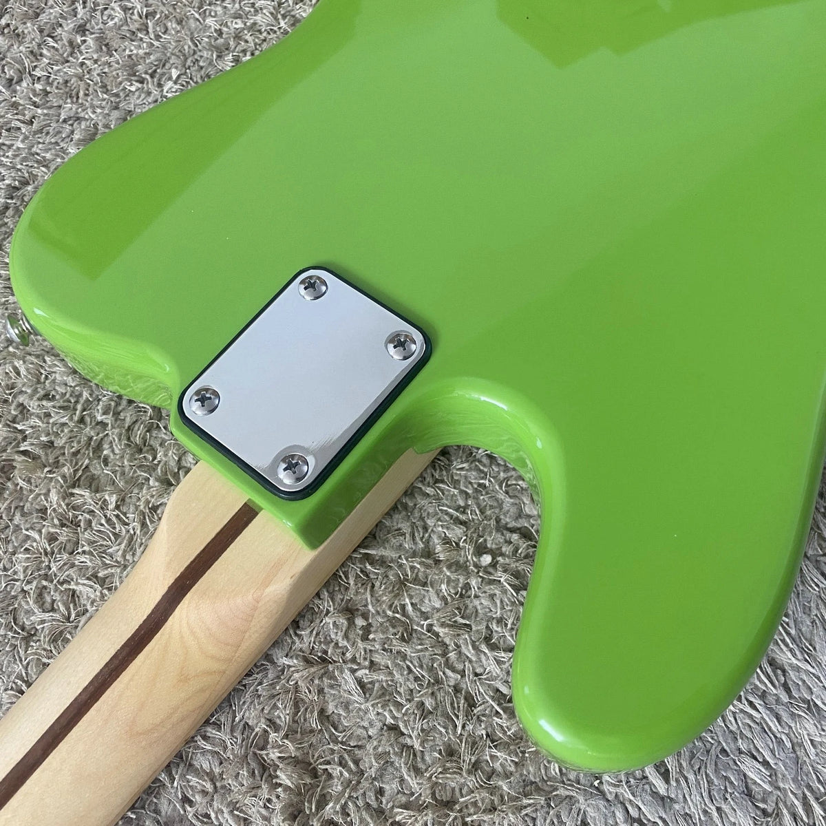 Grass Green Electric Guitar, Basswood Body, Maple Neck