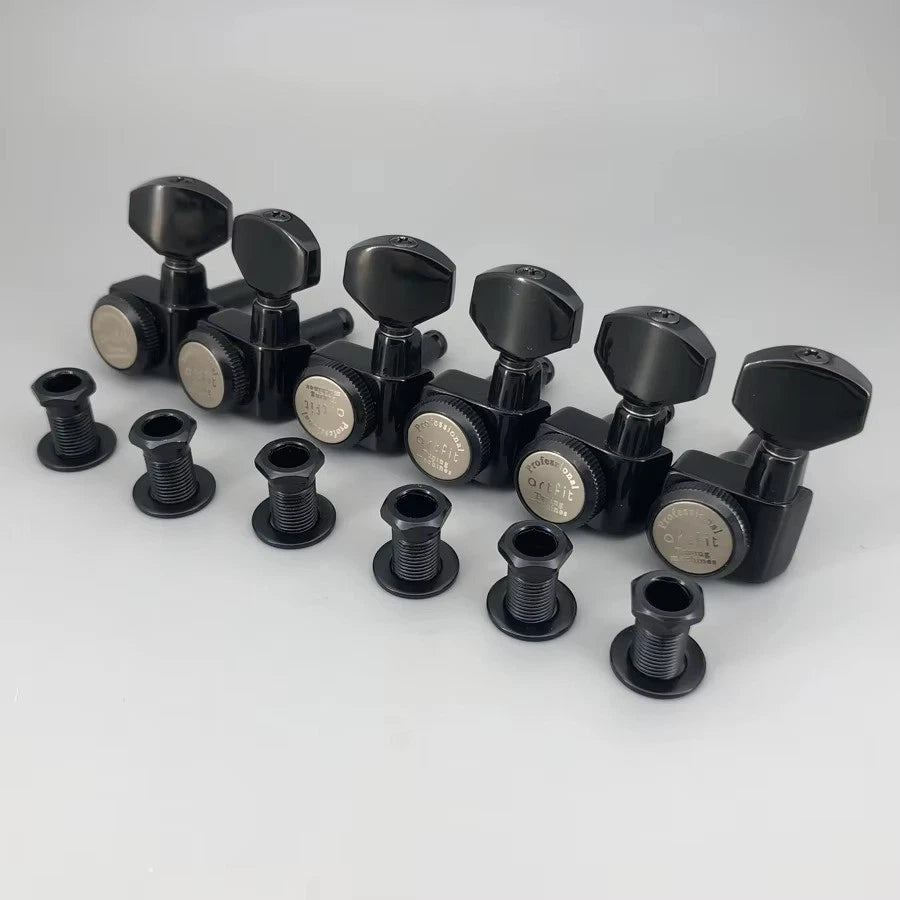 Left-Handed Guitar Locking Machine Heads Tuning Keys in Black Fit ST TL