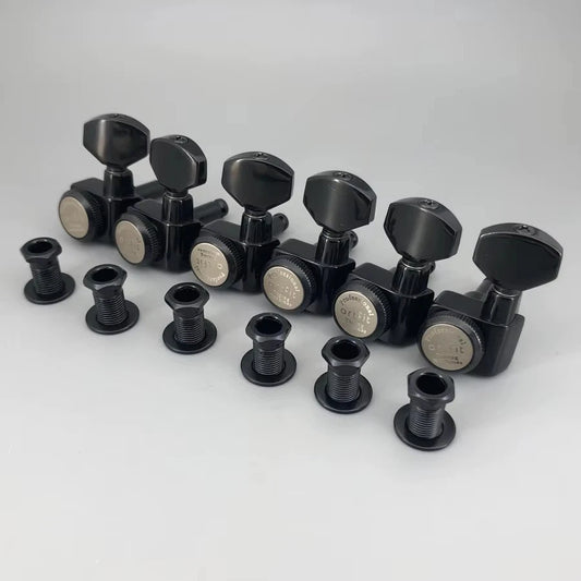 Left-Handed Guitar Locking Machine Heads Tuning Keys in Black Fit ST TL