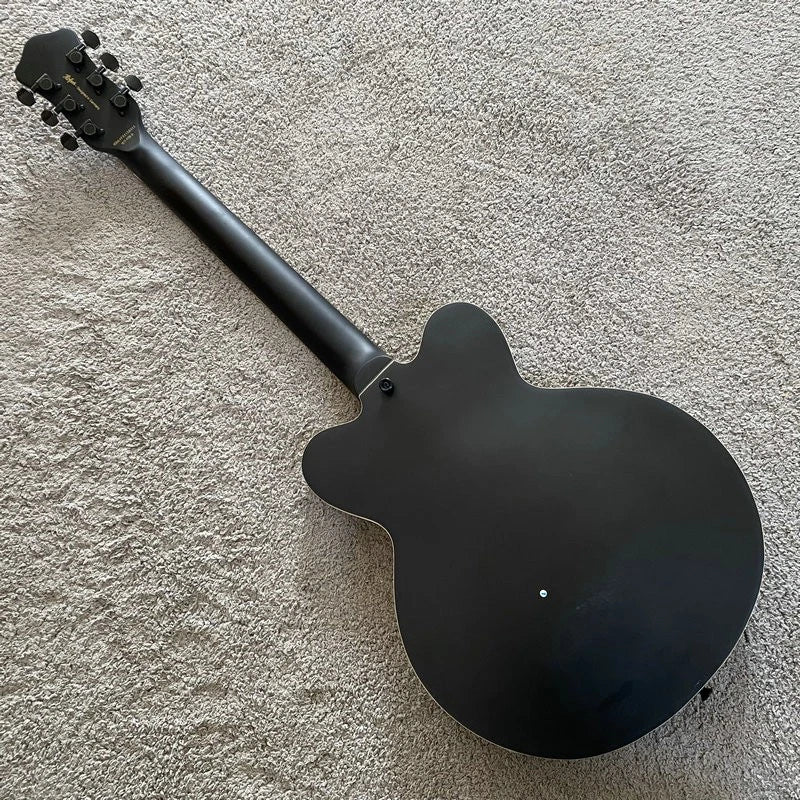 Hofner Contemporary Black Jazz Guitar, Maple Body, Mahogany Neck, Rosewood
