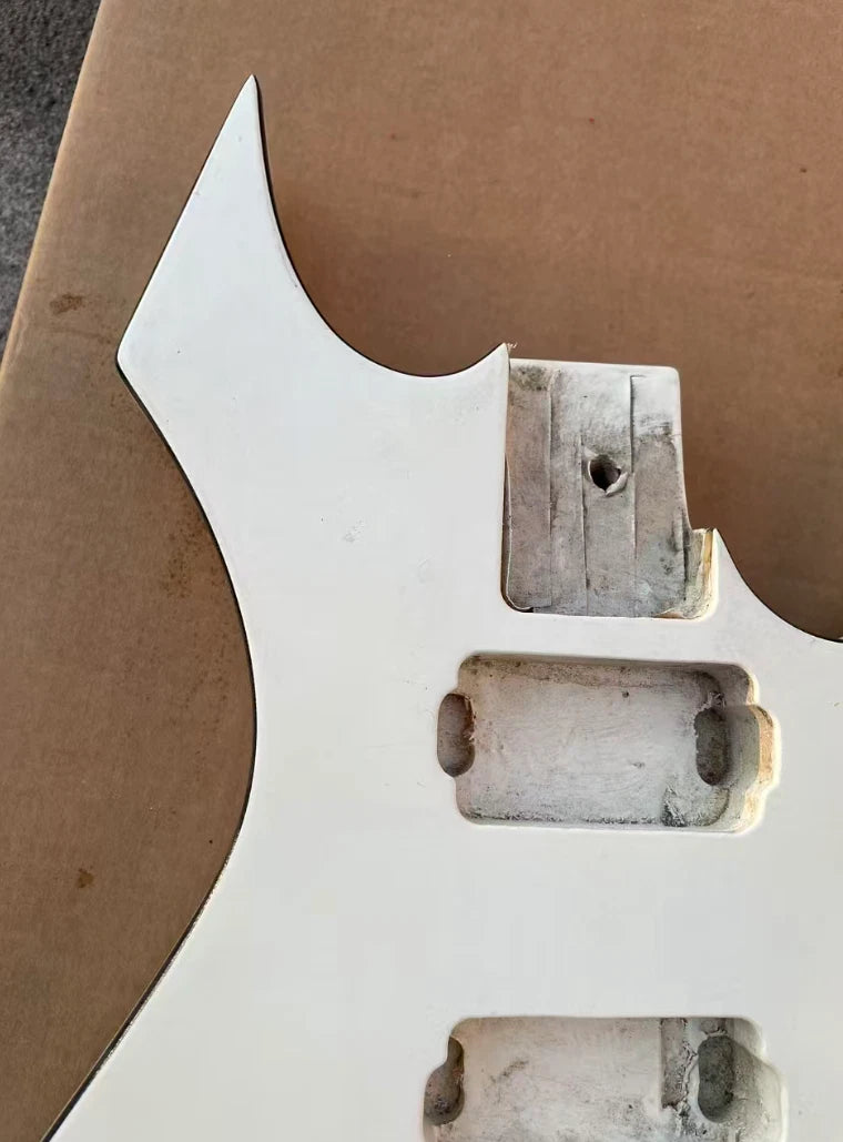 White Guitar HH DIY Project Basswood Body Fit Warlock