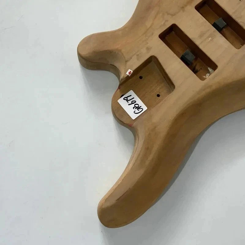 Unfinished 4 String Bass Okoume Wood Body DIY Project