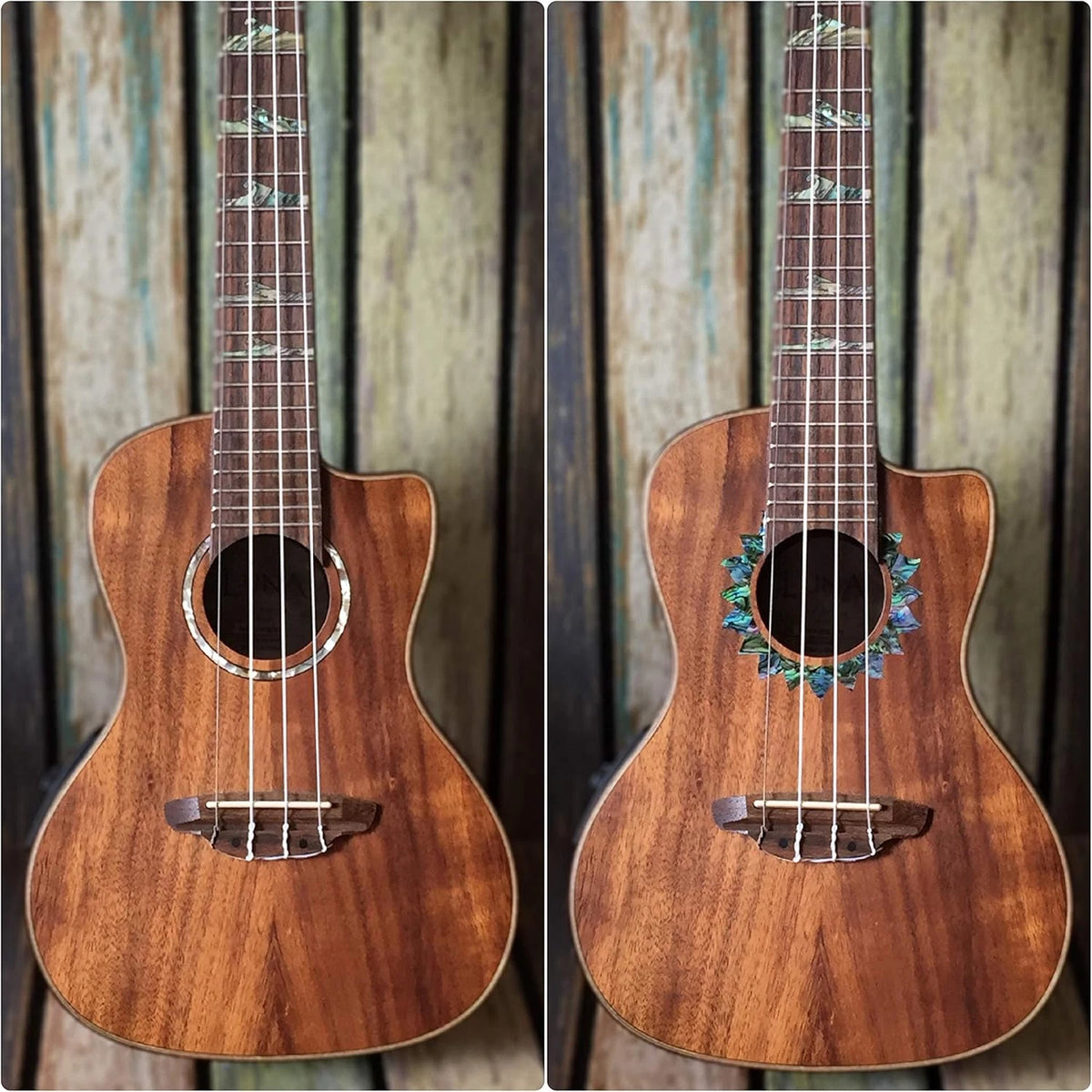 Abalone Sunflower Ukulele Soundhole Rosette Inlay Sticker Decal
