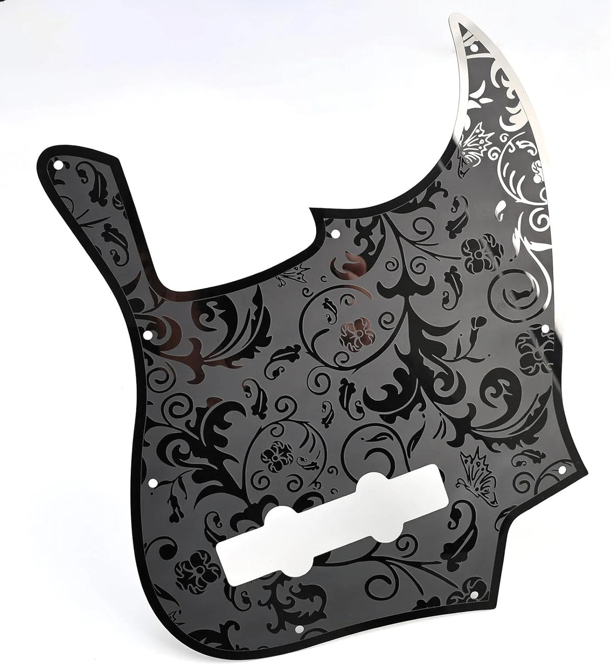 Black Stainless Steel Bass Guitar Pickguard Scratch Plate Fit Jazz Bass