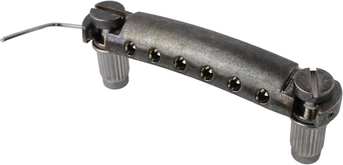 Relic Silver Tune O Matic Guitar Stopbar Tailpiece Fit Epiphone Les Paul SG ES