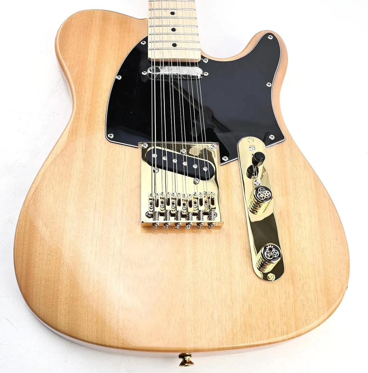 Gold 12 String Guitar Hardtail Fixed Vintage Bridge Fit Tele Telecaster TL