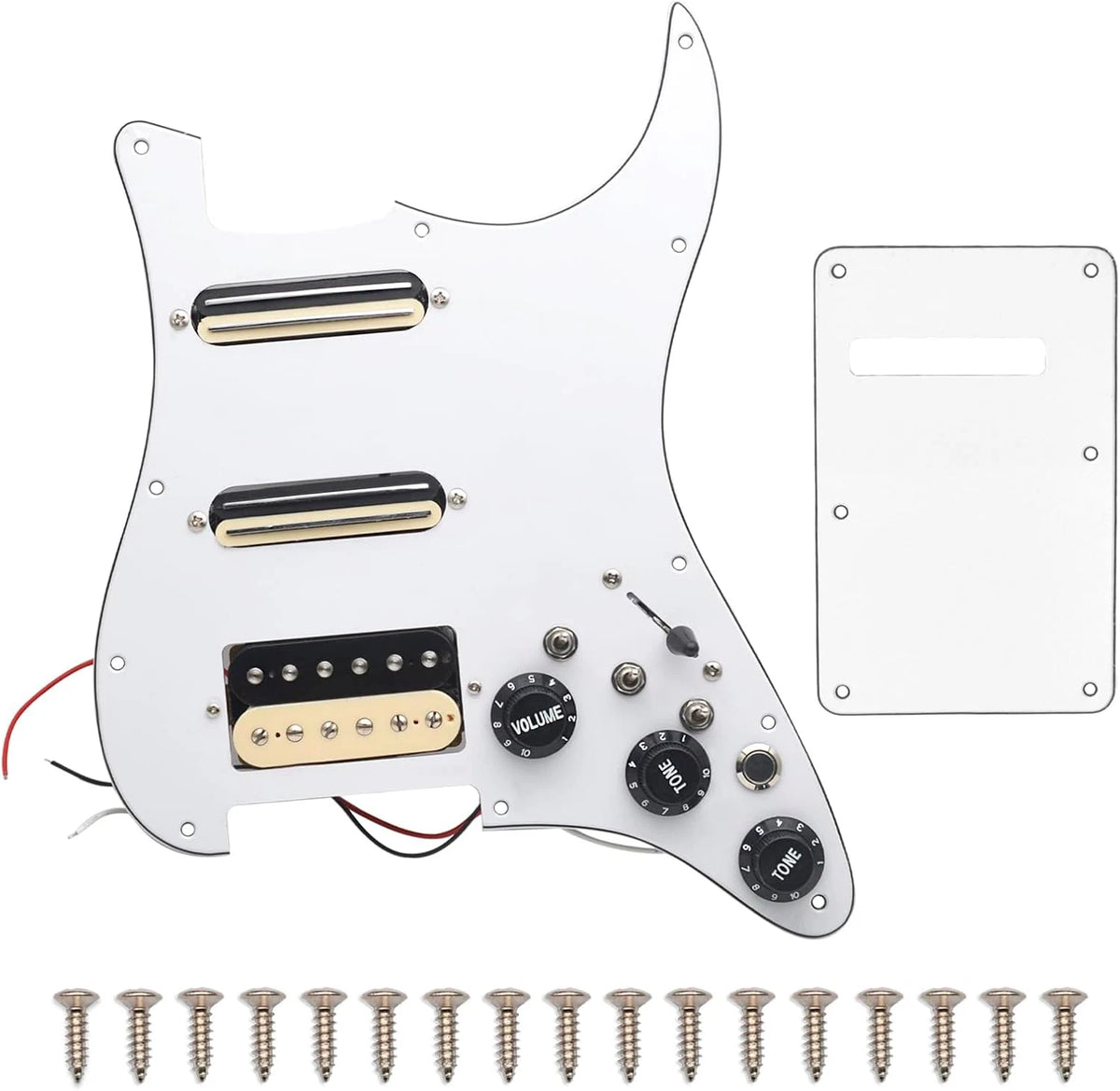 HSS Dual Blades Pickups Guitar MultiFunction Loaded Prewired Pickguard Fit Strat