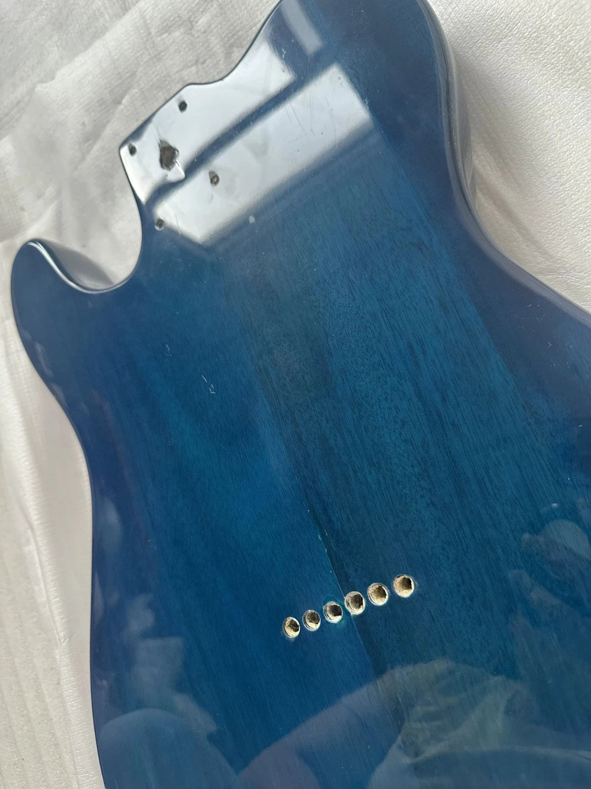 Blue Sunset Flame Maple and Mahogany Guitar Body Fit TL