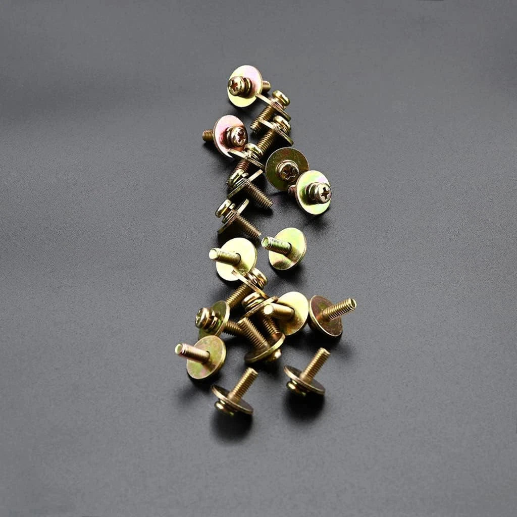 20x Metal Drum Set Lug Claw Hook Mount Screws Washer Fit Snare/Tom/Bass Drum
