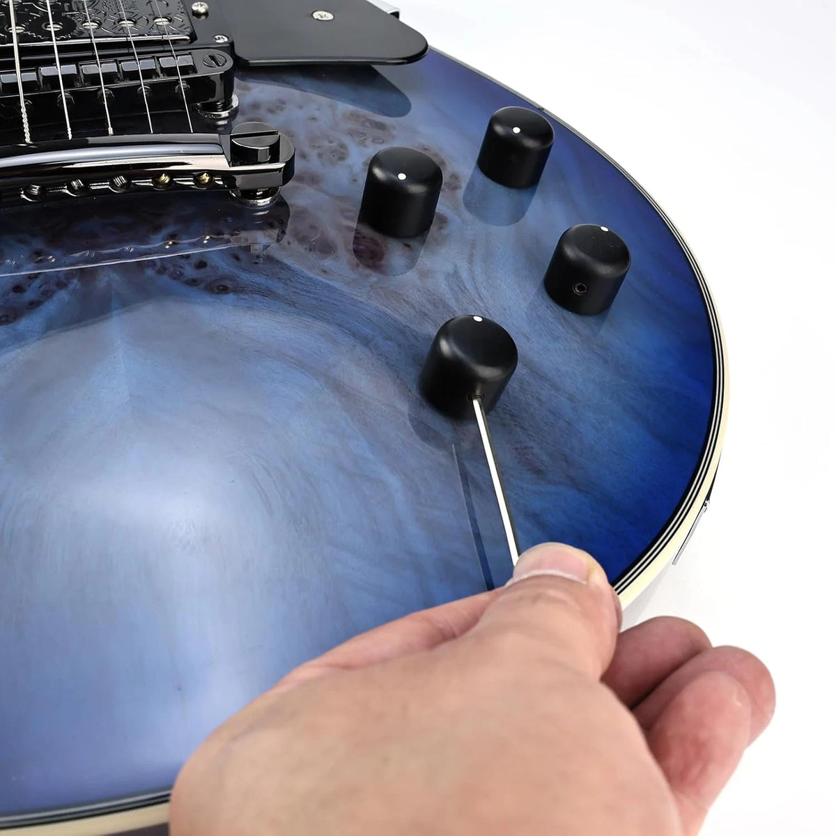 4pcs Ebony Guitar and Bass Knobs Fit Schecter,Dean,<wbr/>Jackson,ESP LTD,Washburn,C<wbr/>ort