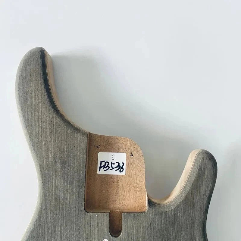 Mahogany Wood Bass Guitar Body with Walnut Top