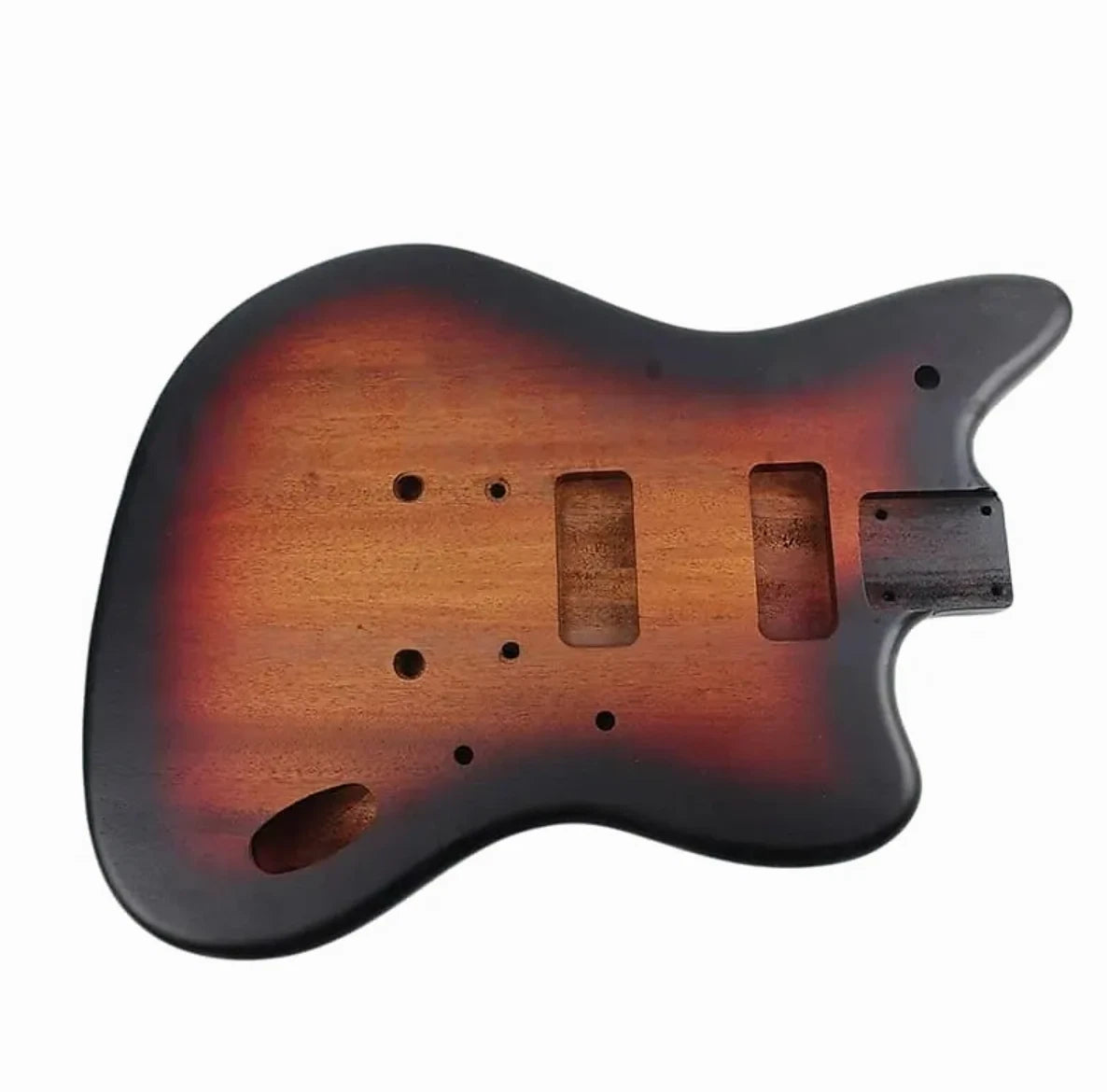 Mahogany Wood Jaguar Guitar Body in Tobacco Burst