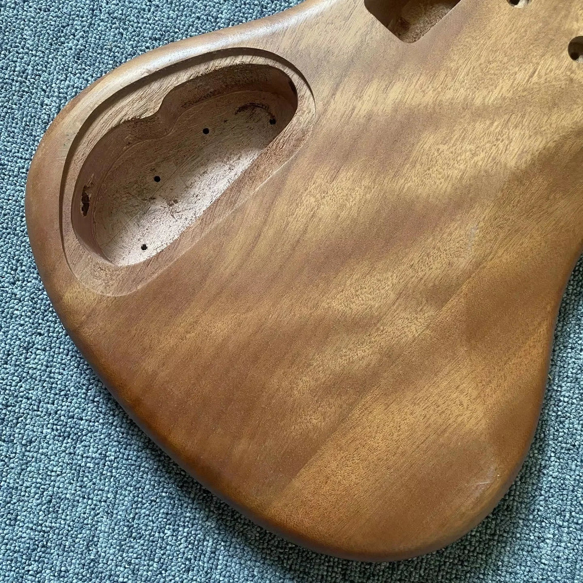 Walnut and Mahogany Wood DIY Project Bass Guitar Body