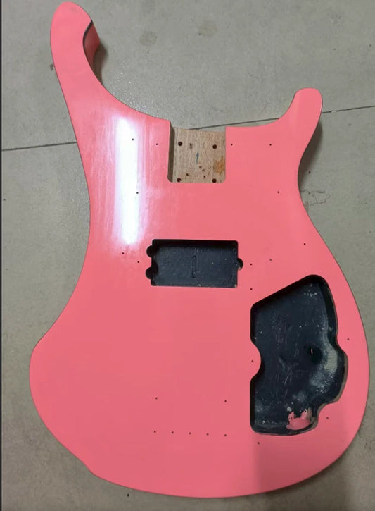 DIY Project Glossy Pink Bass Guitar Body