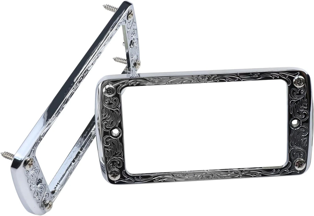 2pcs Flat Engraved Guitar Humbucker Pickup Rings Frames Fit Fender,Cort,ES<wbr/>P LTD