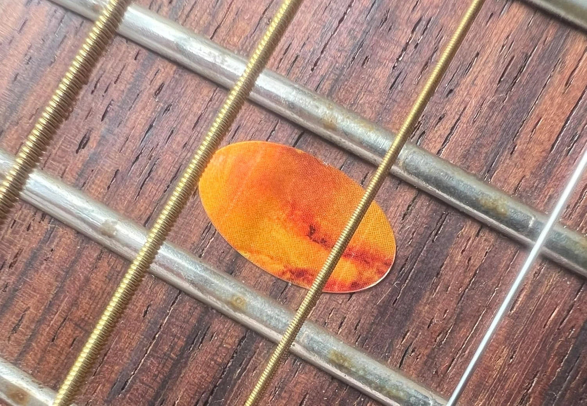 Amber Guitar Bass Fretboard Fret Markers Inlay Dots Stickers