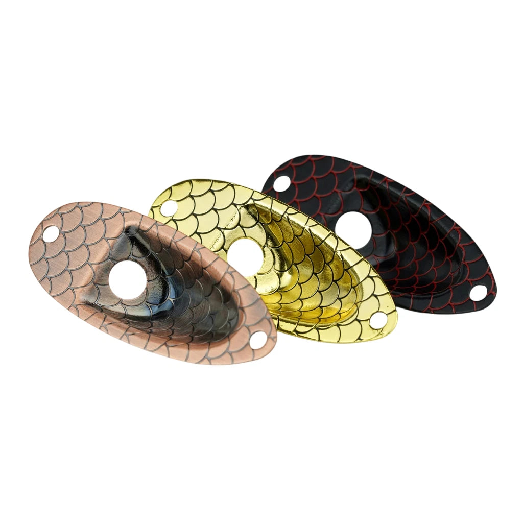 Snake Scale Guitar Oval Boat Jack Plate Socket Fit Stratocaster Strat