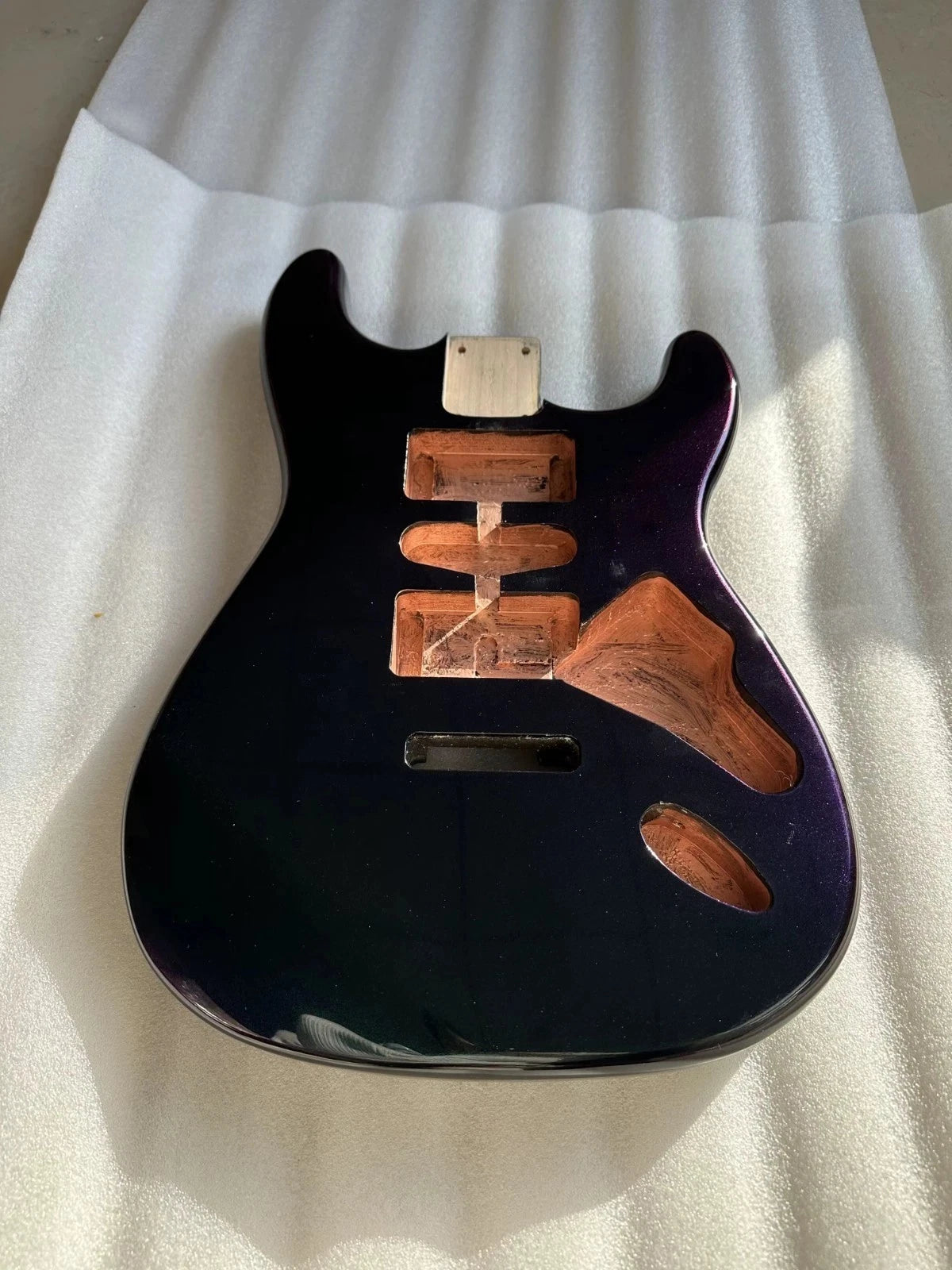 Chameleon Rainbow Purple Finish Guitar Alder Wood Body Fit ST