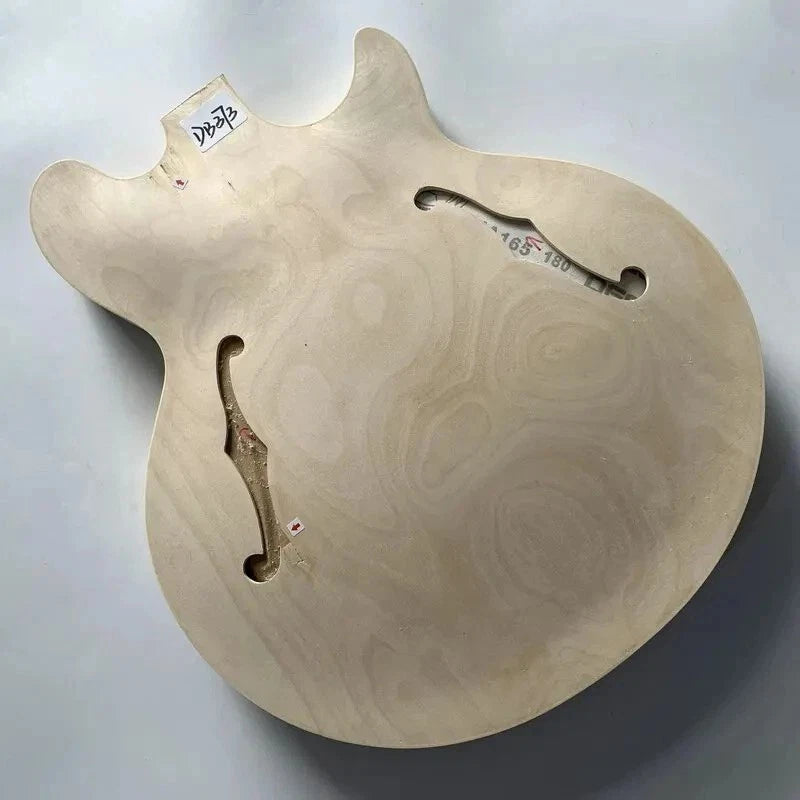 Maple Unfinished Semi Hollow Jazz Bass Body DIY Project