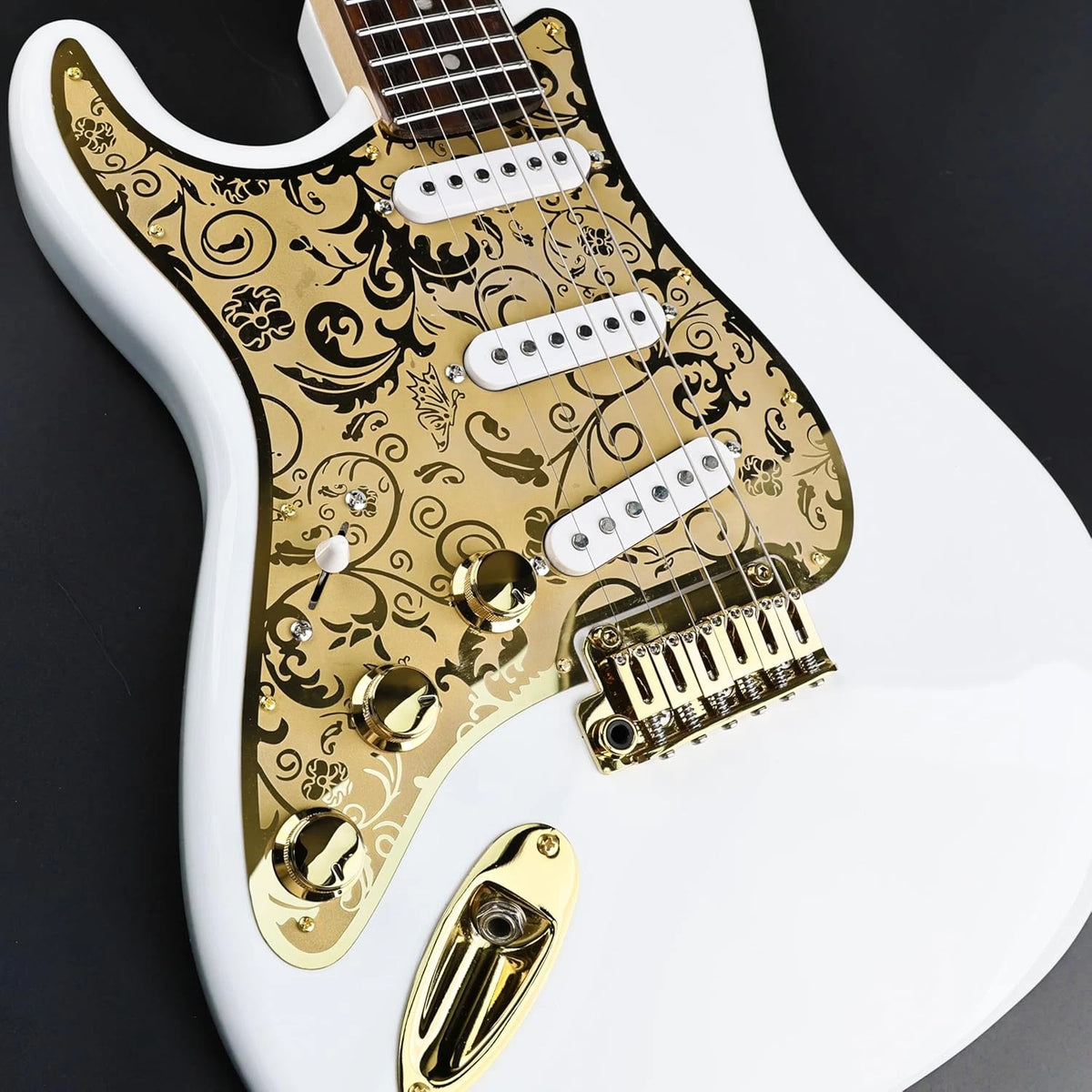 Gold Lefty Guitar Bridge Tremolo System, Brass Block Fit Stratocaster Strat