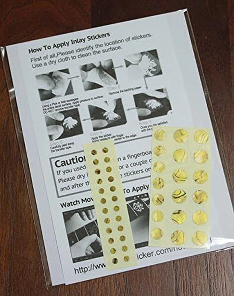Ocher Gold Guitar Fingerboard Fretboard Inlay Stickers Markers Dots