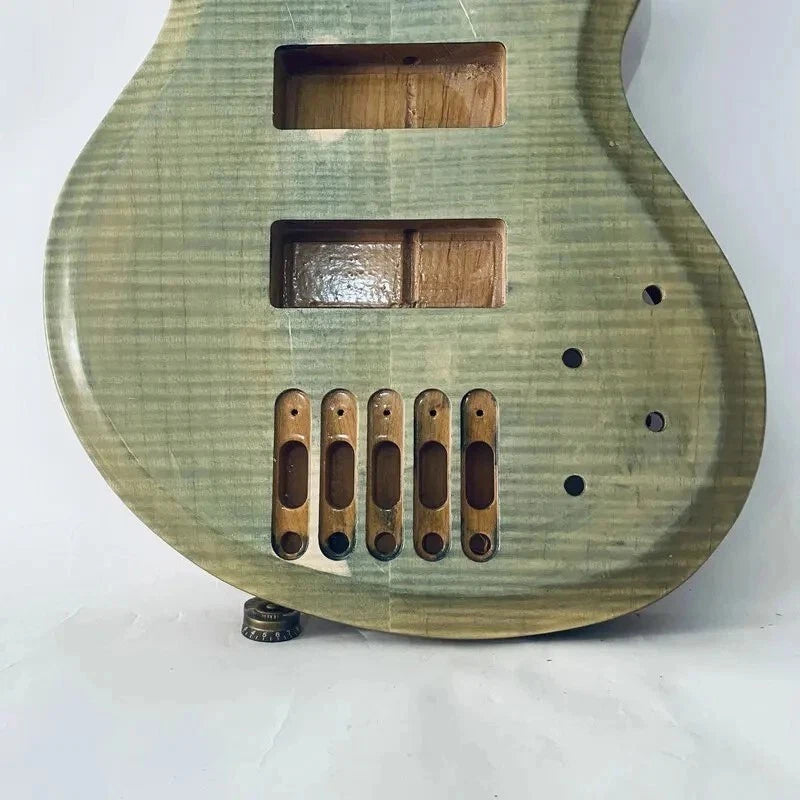 5 String Electric Bass Alder Wood Body with Quilted Maple Top DIY Project