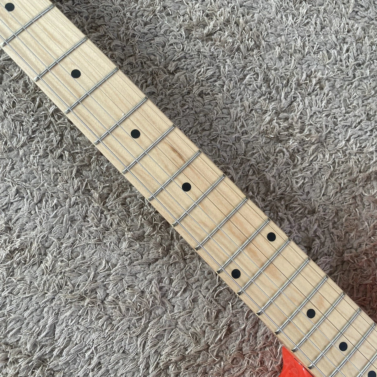 Pink Burst Electric Guitar, Basswood Body, Maple Neck