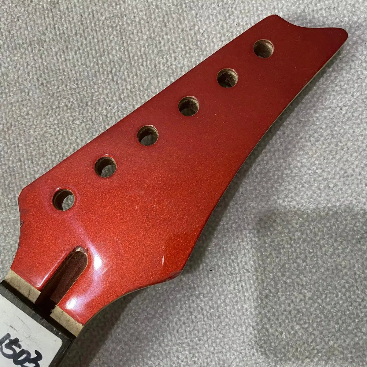 24-Fret Maple &amp; Rosewood Guitar Neck, Unfinished, Red Headstock