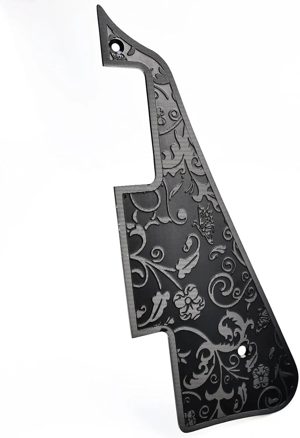 Black Engraved Aluminum Guitar Pickguard Scratch Plate Fit LP