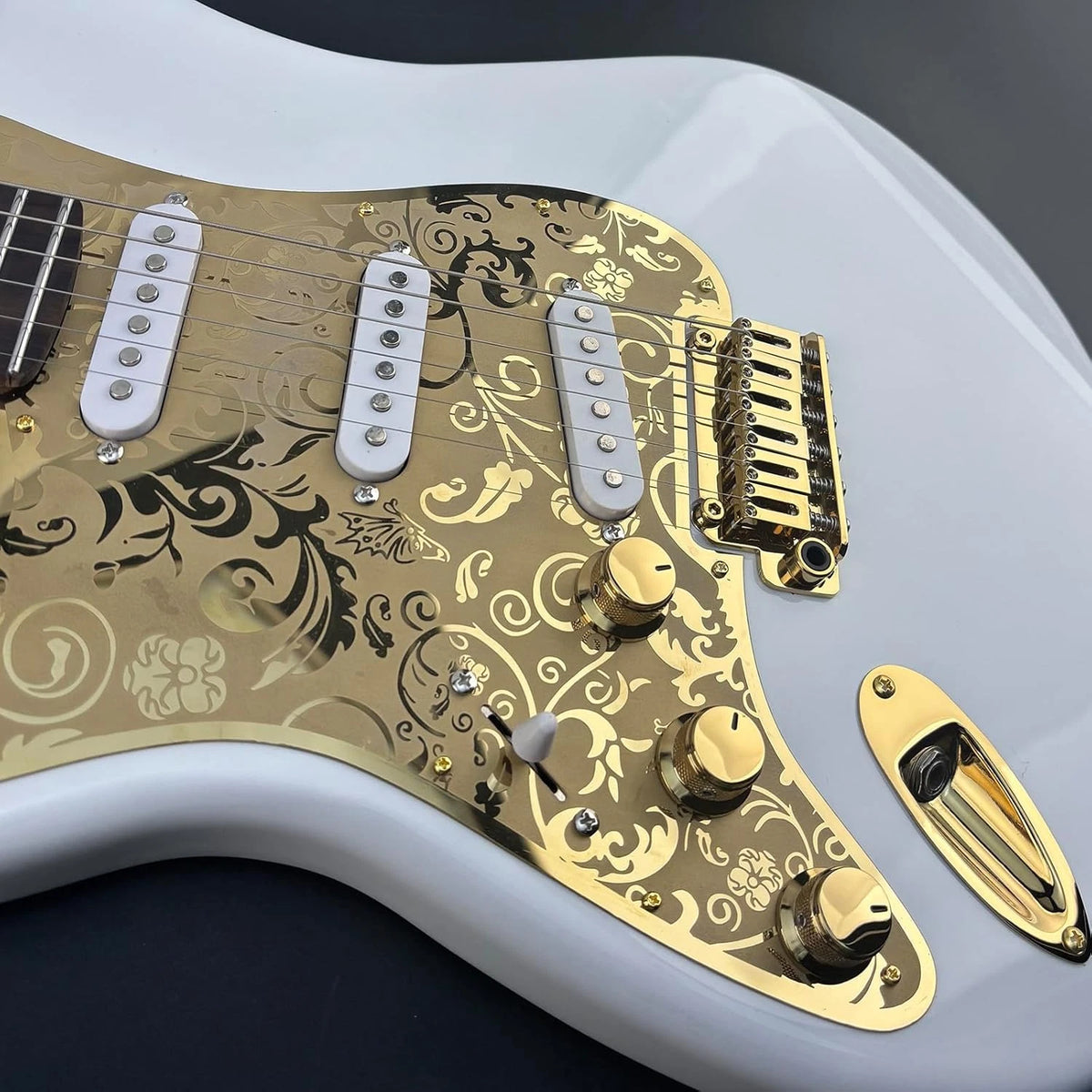 Gold Lefty Guitar Bridge Tremolo System, Brass Block Fit Stratocaster Strat