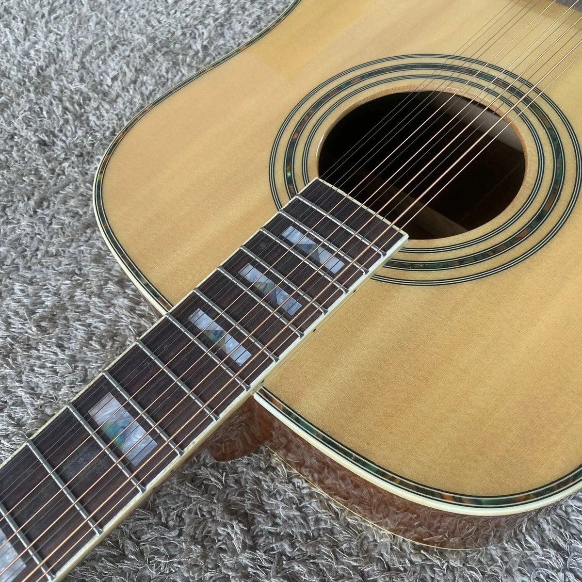 12 String Acoustic Guitar, Spruce Top Body, Mahogany Neck