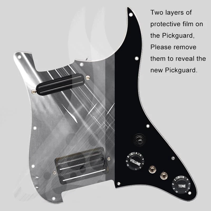 HS Guitar Dual Blades Pickups Loaded Prewired Pickguard Fit Strat ST