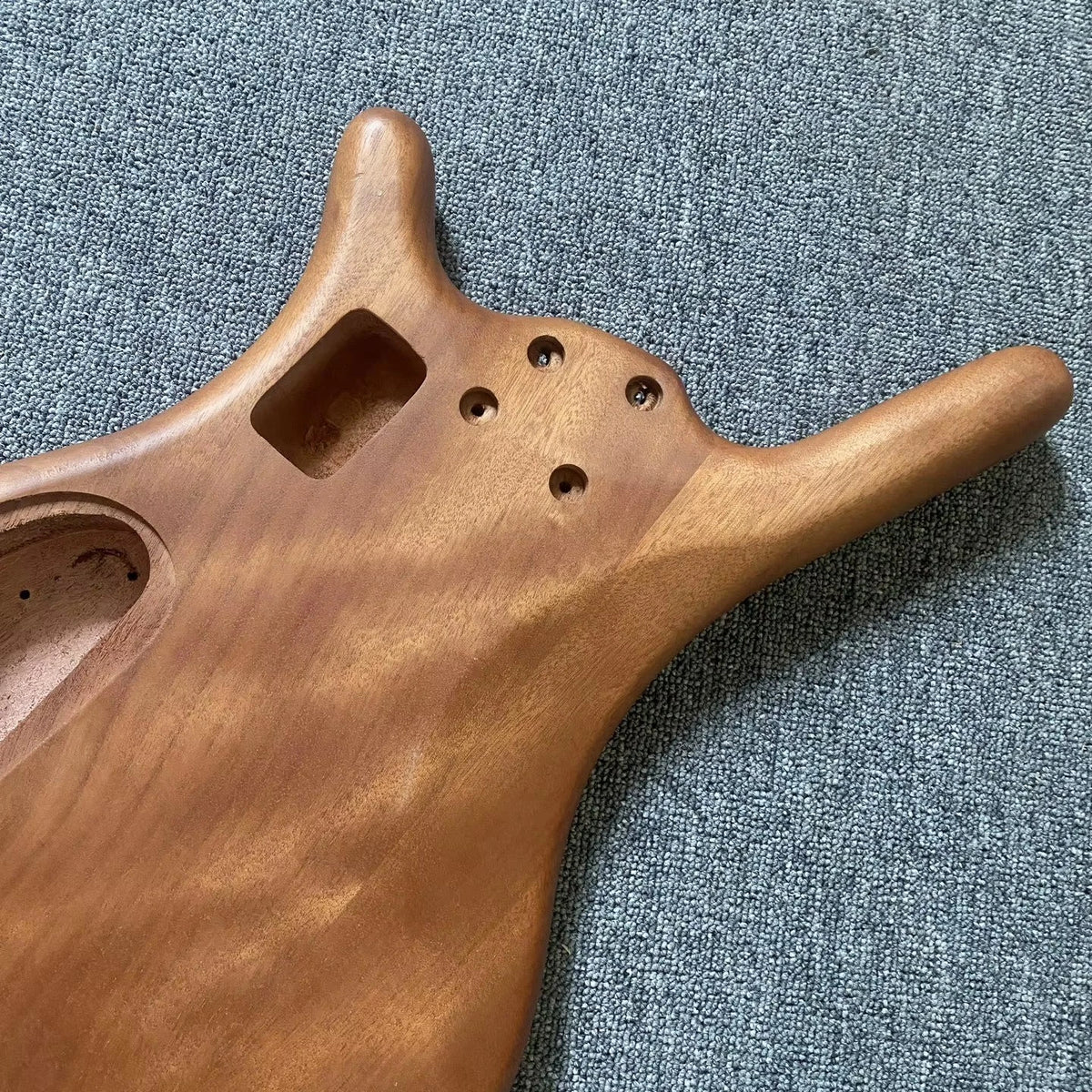 Walnut and Mahogany Wood DIY Project Bass Guitar Body