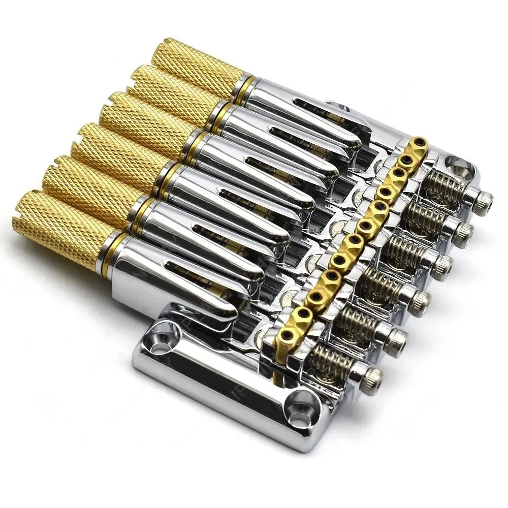 Chrome Headless Guitar Bridge Tremolo System Set